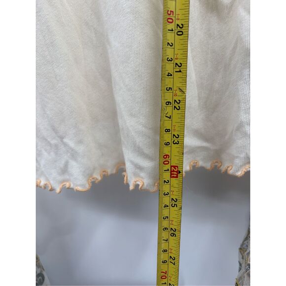 Free People Top Mesh Women Medium‎ White Bell Sleeve Embroidered Bohemian Fairy - Picture 10 of 12